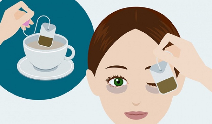 Giảm thâm quầng mắt với trà túi lọc