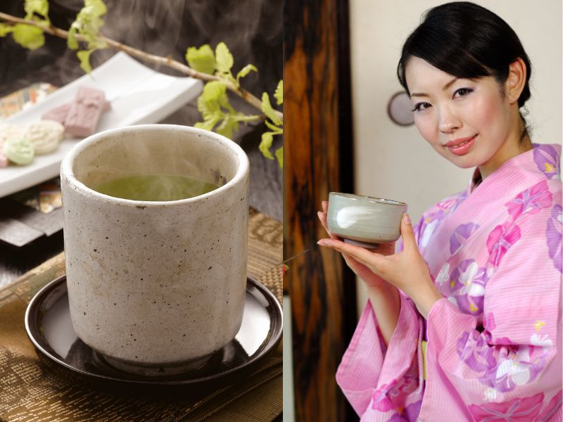 Trà xanh đã trở thành một thức uống quen thuộc và là phương pháp chống già của phụ nữ Nhật Bản.
