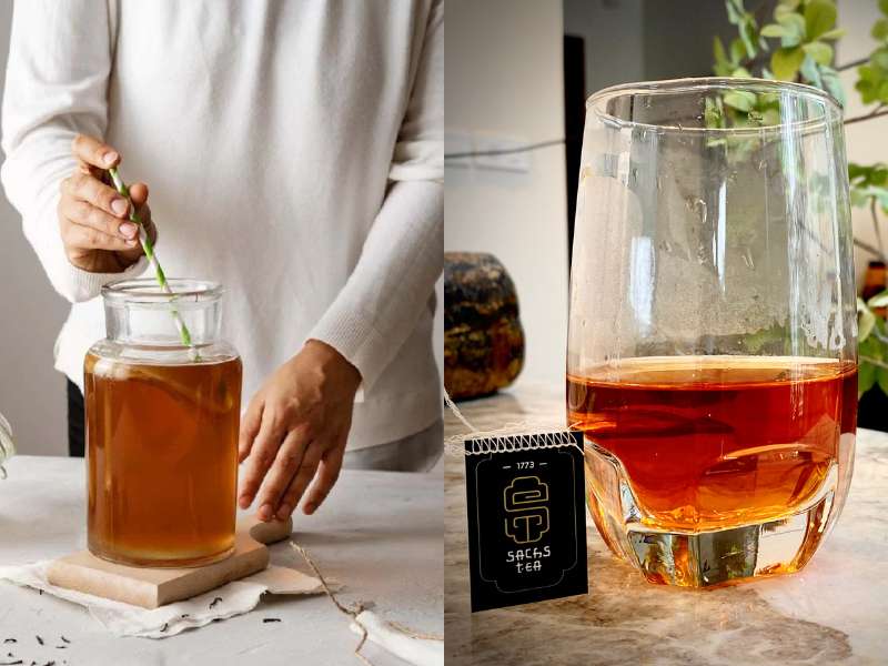 Pha nước mồi trà đen nuôi Kombucha